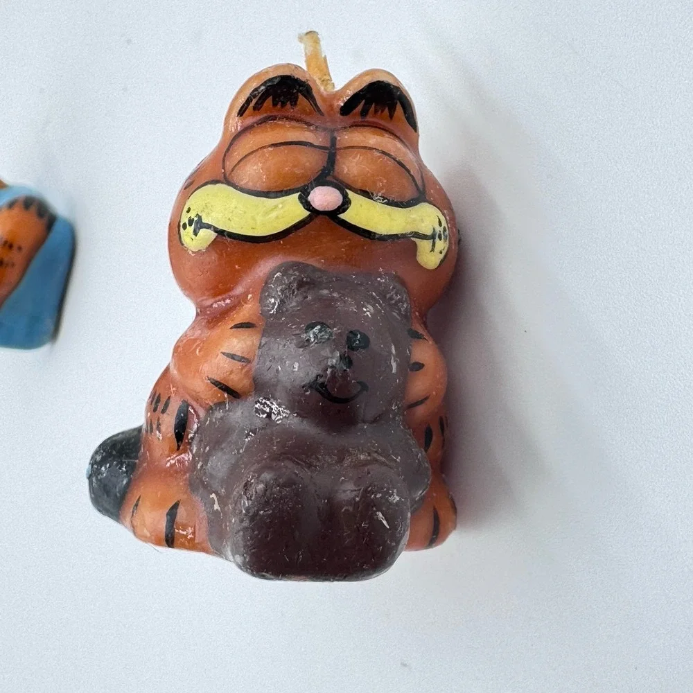VTG New Garfield Cat Wax Candle Figurine 1981 2.5